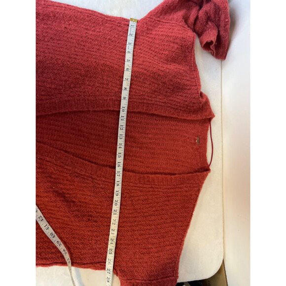 Free People Open Cardigan XL Alpaca Blend Rust Red/Orange SEE DESCRIPTION - Picture 9 of 10